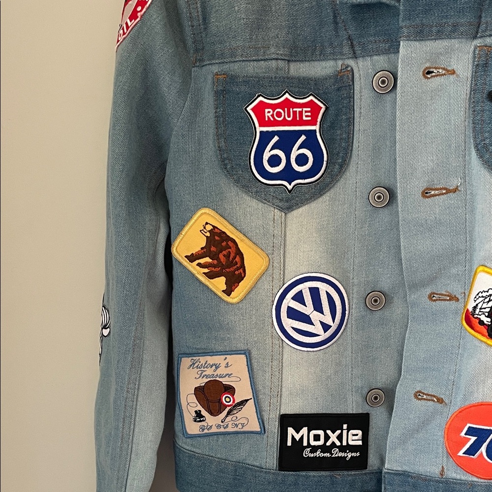 S Reba Denim Jacket with‎ Patches - Vintage Vibes - Picture 7 of 8